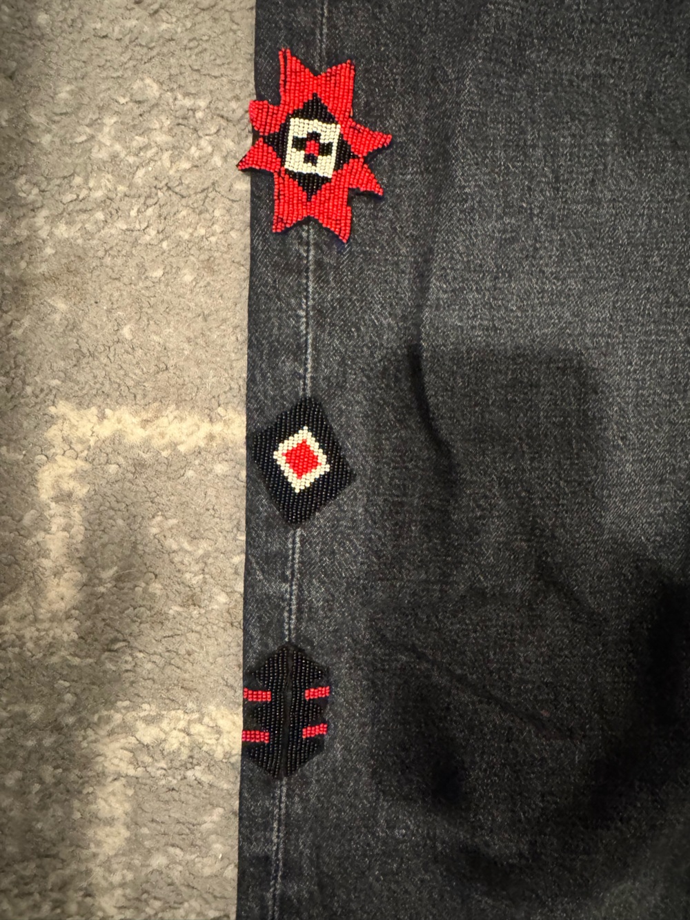 Polo Ralph Lauren Beaded Southwestern Black Jeans - Picture 3 of 9
